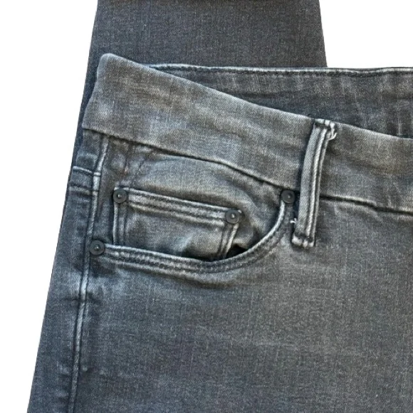 MOTHER Denim Looker Ankle Fray Gray Size 27 EUC